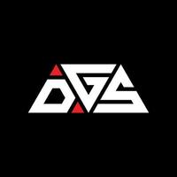 création de logo de lettre triangle dgs avec forme de triangle. monogramme de conception de logo triangle dgs. modèle de logo vectoriel triangle dgs avec couleur rouge. logo triangulaire dgs logo simple, élégant et luxueux. dgs