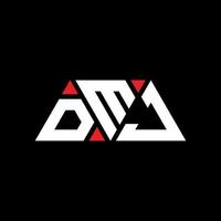 création de logo de lettre triangle dmj avec forme de triangle. monogramme de conception de logo triangle dmj. modèle de logo vectoriel triangle dmj avec couleur rouge. logo triangulaire dmj logo simple, élégant et luxueux. dmj