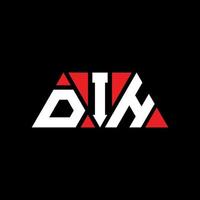création de logo de lettre triangle dih avec forme de triangle. monogramme de conception de logo triangle dih. modèle de logo vectoriel triangle dih avec couleur rouge. logo triangulaire dih logo simple, élégant et luxueux. dih