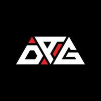 création de logo de lettre triangle dag avec forme de triangle. monogramme de conception de logo triangle dag. modèle de logo vectoriel triangle dag avec couleur rouge. dag logo triangulaire logo simple, élégant et luxueux. jour