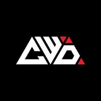 création de logo de lettre triangle cwd avec forme de triangle. monogramme de conception de logo triangle cwd. modèle de logo vectoriel triangle cwd avec couleur rouge. cwd logo triangulaire logo simple, élégant et luxueux. CWD