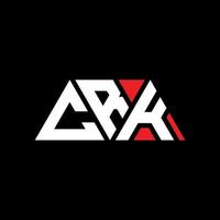 création de logo de lettre triangle crk avec forme de triangle. monogramme de conception de logo triangle crk. modèle de logo vectoriel triangle crk avec couleur rouge. logo triangulaire crk logo simple, élégant et luxueux. crk