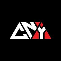 création de logo de lettre triangle cny avec forme de triangle. monogramme de conception de logo triangle cny. modèle de logo vectoriel triangle cny avec couleur rouge. cny logo triangulaire logo simple, élégant et luxueux. CNY