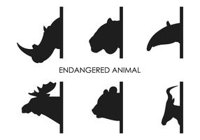 Vector Animaux en voie de disparition