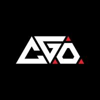 création de logo de lettre triangle cgo avec forme de triangle. monogramme de conception de logo triangle cgo. modèle de logo vectoriel triangle cgo avec couleur rouge. logo triangulaire cgo logo simple, élégant et luxueux. cgo