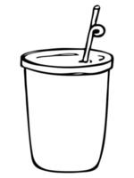 jolie tasse d'eau, de milkshake, de jus ou de soda. illustration de boisson. clipart cocktail simple vecteur