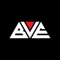 création de logo de lettre triangle bve avec forme de triangle. monogramme de conception de logo triangle bve. modèle de logo vectoriel triangle bve avec couleur rouge. bve logo triangulaire logo simple, élégant et luxueux. bve