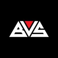 création de logo de lettre triangle bvs avec forme de triangle. monogramme de conception de logo triangle bvs. modèle de logo vectoriel triangle bvs avec couleur rouge. bvs logo triangulaire logo simple, élégant et luxueux. bvs