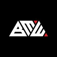 création de logo de lettre triangle bmw avec forme de triangle. monogramme de conception de logo triangle bmw. modèle de logo vectoriel triangle bmw avec couleur rouge. logo triangulaire bmw logo simple, élégant et luxueux. BMW