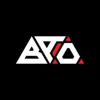 création de logo de lettre triangle bao avec forme de triangle. monogramme de conception de logo triangle bao. modèle de logo vectoriel triangle bao avec couleur rouge. logo triangulaire bao logo simple, élégant et luxueux. bao