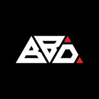 création de logo de lettre triangle bbd avec forme de triangle. monogramme de conception de logo triangle bbd. modèle de logo vectoriel triangle bbd avec couleur rouge. logo triangulaire bbd logo simple, élégant et luxueux. bbd