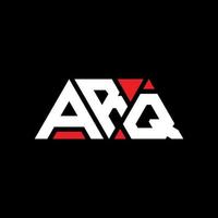 création de logo de lettre triangle arq avec forme de triangle. monogramme de conception de logo triangle arq. modèle de logo vectoriel triangle arq avec couleur rouge. logo triangulaire arq logo simple, élégant et luxueux. arq