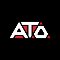 création de logo de lettre triangle ato avec forme de triangle. monogramme de conception de logo triangle ato. modèle de logo vectoriel triangle ato avec couleur rouge. ato logo triangulaire logo simple, élégant et luxueux. ato