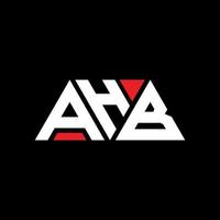 création de logo de lettre triangle ahb avec forme de triangle. monogramme de conception de logo triangle ahb. modèle de logo vectoriel triangle ahb avec couleur rouge. logo triangulaire ahb logo simple, élégant et luxueux. euh