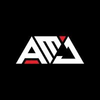 création de logo de lettre triangle amj avec forme de triangle. monogramme de conception de logo triangle amj. modèle de logo vectoriel triangle amj avec couleur rouge. logo triangulaire amj logo simple, élégant et luxueux. amj