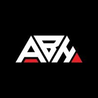 création de logo de lettre triangle abh avec forme de triangle. monogramme de conception de logo triangle abh. modèle de logo vectoriel triangle abh avec couleur rouge. logo triangulaire abh logo simple, élégant et luxueux. abh