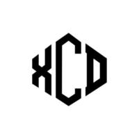 création de logo de lettre xcd avec forme de polygone. création de logo en forme de polygone et de cube xcd. modèle de logo vectoriel xcd hexagone couleurs blanches et noires. monogramme xcd, logo d'entreprise et immobilier.
