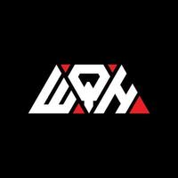 création de logo de lettre triangle wqh avec forme de triangle. monogramme de conception de logo triangle wqh. modèle de logo vectoriel triangle wqh avec couleur rouge. wqh logo triangulaire logo simple, élégant et luxueux. wqh