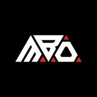 création de logo de lettre triangle mbo avec forme de triangle. monogramme de conception de logo triangle mbo. modèle de logo vectoriel triangle mbo avec couleur rouge. logo triangulaire mbo logo simple, élégant et luxueux. Mbo