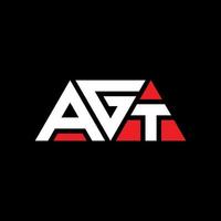 création de logo de lettre triangle agt avec forme de triangle. monogramme de conception de logo triangle agt. modèle de logo vectoriel triangle agt avec couleur rouge. logo triangulaire agt logo simple, élégant et luxueux. agt