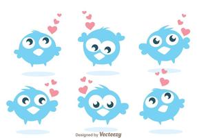 Funny twitter bird vectors