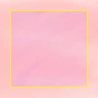 cadre carré jaune sur fond rose corail. illustration vectorielle vecteur
