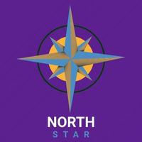 logo vectoriel d'illustration du fichier ai de l'étoile du nord 3d