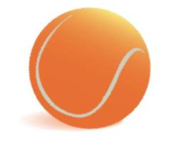 myach de tennis orange vecteur