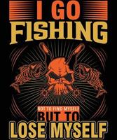 je vais à la pêche ... conception de t-shirt de pêche vecteur