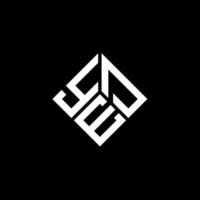 création de logo de lettre yed sur fond noir. concept de logo de lettre initiales créatives yed. conception de lettre yed. vecteur