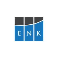 création de logo de lettre enk sur fond blanc. concept de logo de lettre initiales créatives enk. conception de lettre enk. vecteur