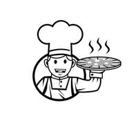 illustration du logo du chef cuisinier vecteur