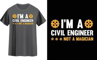 conception de t-shirt ingénieur vecteur