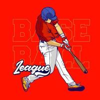 dessin au trait baseball illustration vecteur