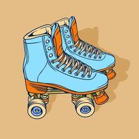 vecteur d'illustration de patin à roulettes d'art en ligne