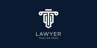 loi logo design concept vecteur, avocat, cabinet d'avocats, justice vecteur
