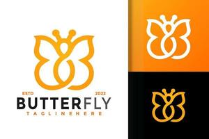 création de logo de ligne papillon simple, vecteur de logos d'identité de marque, logo moderne, modèle d'illustration vectorielle de dessins de logo
