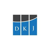 création de logo de lettre dkj sur fond blanc. concept de logo de lettre initiales créatives dkj. conception de lettre dkj. vecteur