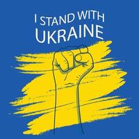 Je suis avec l'Ukraine, arrêtez la guerre. sauver l'ukraine. solidarité avec l'ukraine vecteur
