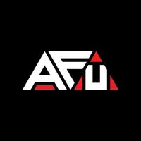 création de logo de lettre triangle afu avec forme de triangle. monogramme de conception de logo triangle afu. modèle de logo vectoriel triangle afu avec couleur rouge. logo triangulaire afu logo simple, élégant et luxueux. afu