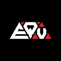 création de logo de lettre triangle eqv avec forme de triangle. monogramme de conception de logo triangle eqv. modèle de logo vectoriel triangle eqv avec couleur rouge. logo triangulaire eqv logo simple, élégant et luxueux. équivalant