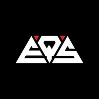 création de logo de lettre triangle eqs avec forme de triangle. monogramme de conception de logo triangle eqs. modèle de logo vectoriel triangle eqs avec couleur rouge. logo triangulaire eqs logo simple, élégant et luxueux. eqs