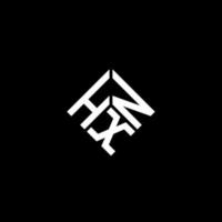 création de logo de lettre hxn sur fond noir. concept de logo de lettre initiales créatives hxn. conception de lettre hxn. vecteur