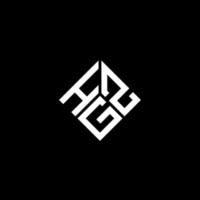 création de logo de lettre hgz sur fond noir. hgz concept de logo de lettre initiales créatives. conception de lettre hgz. vecteur
