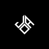 création de logo de lettre joa sur fond noir. concept de logo de lettre initiales créatives joa. conception de lettre joa. vecteur