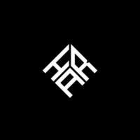 création de logo de lettre har sur fond noir. har concept de logo de lettre initiales créatives. conception de lettre har. vecteur
