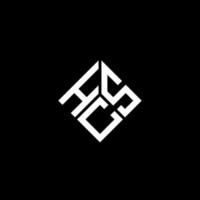 création de logo de lettre hcs sur fond noir. concept de logo de lettre initiales créatives hcs. conception de lettre hcs. vecteur