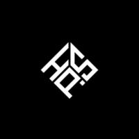 création de logo de lettre hps sur fond noir. concept de logo de lettre initiales créatives hps. conception de lettre hps. vecteur