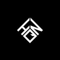 création de logo de lettre hqn sur fond noir. hqn creative initiales lettre logo concept. conception de lettre hqn. vecteur