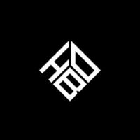 création de logo de lettre hbo sur fond noir. concept de logo de lettre initiales créatives hbo. conception de lettre hbo. vecteur